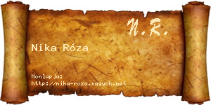 Nika Róza névjegykártya