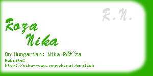 roza nika business card